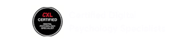 The CXL digital psychology certification logo