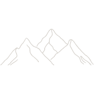 An outline of some mountains